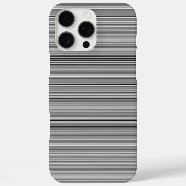 Funda iPhone 16 Pro Max Rayas grises lindas (Reverso )