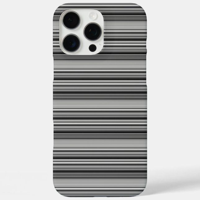 Funda iPhone 16 Pro Max Rayas grises negras lindas  (Reverso )
