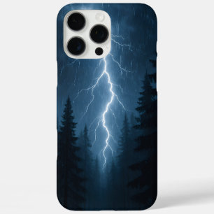 Funda iPhone 16 Pro Max Rayos golpean un bosque por la noche