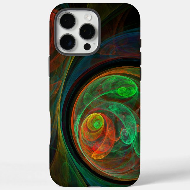 Funda iPhone 16 Pro Max Reborn Green Abstract Art (Reverso)