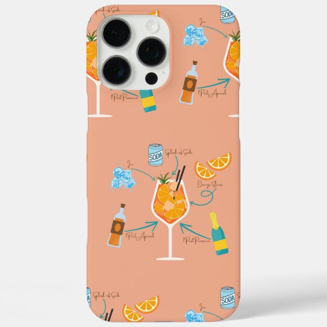 Funda iPhone 16 Pro Max Receta de Aperol (Reverso )
