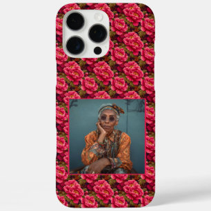 Funda iPhone 16 Pro Max Regalo clásico de dama de honor Peonías Foto de fl