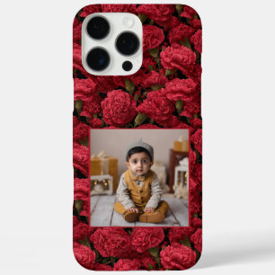 Funda iPhone 16 Pro Max Regalo de aniversario minimalista Flor de clavel P
