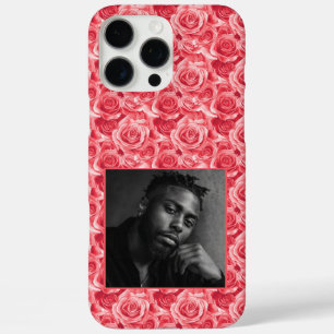 Funda iPhone 16 Pro Max Regalo de boda artístico rosa floral personalizado