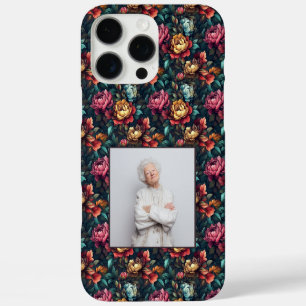 Funda iPhone 16 Pro Max Regalo de cumpleaños elegante peonías personalizad