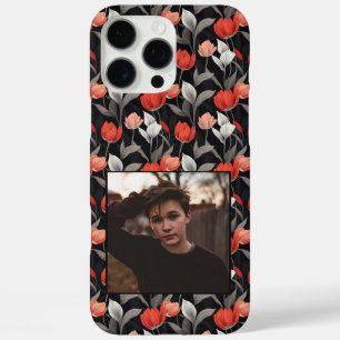 Funda iPhone 16 Pro Max Regalo de madre minimalista Tulipán personalizado