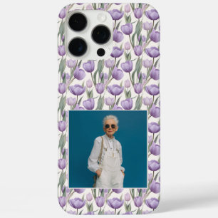 Funda iPhone 16 Pro Max Regalo de Navidad de moda Foto de flor de tulipán