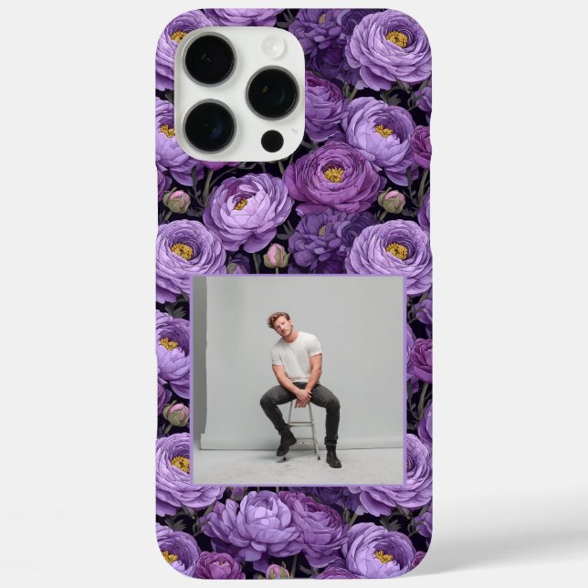 Funda iPhone 16 Pro Max Regalo de promoción de moda Ranunculus Floral Pers (Reverso )