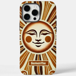 Funda iPhone 16 Pro Max Regalo del Boho Sun Golden Vintage personalizado