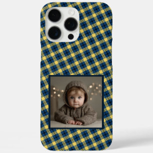 Funda iPhone 16 Pro Max Regalos artísticos para marido a cuadros Gingham 