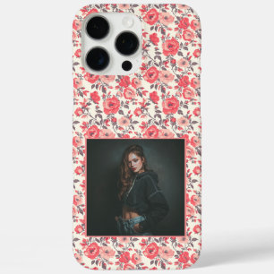 Funda iPhone 16 Pro Max Regalos de Mamá Hermosa Flor Foto Rosa