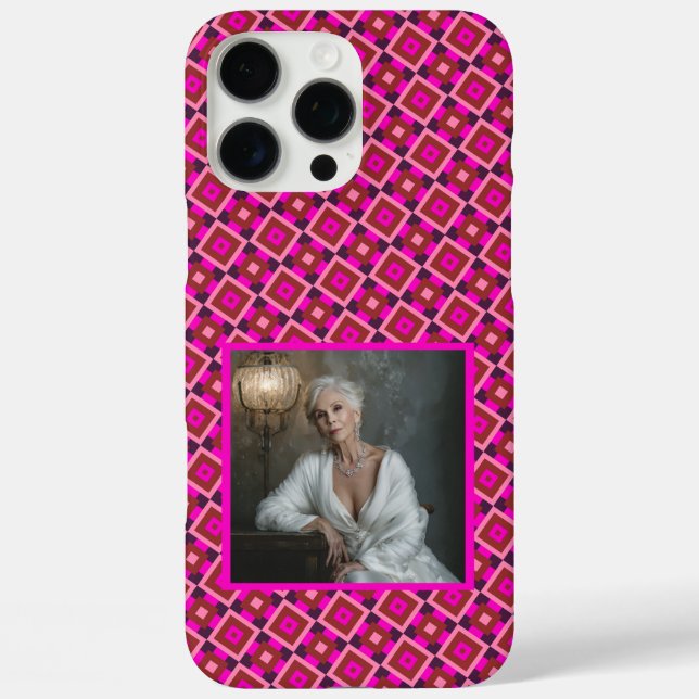 Funda iPhone 16 Pro Max Regalos únicos para él Cuadrado de ajedrez  (Reverso )