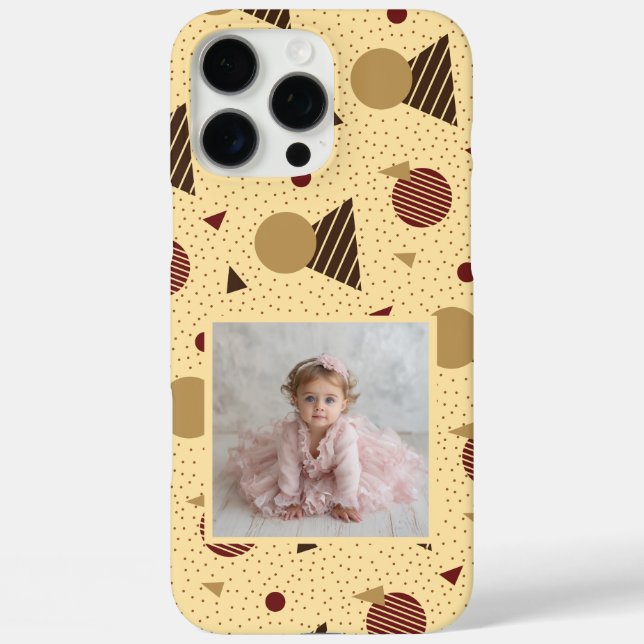 Funda iPhone 16 Pro Max Regalos únicos para papá patrón de Memphis (Reverso )