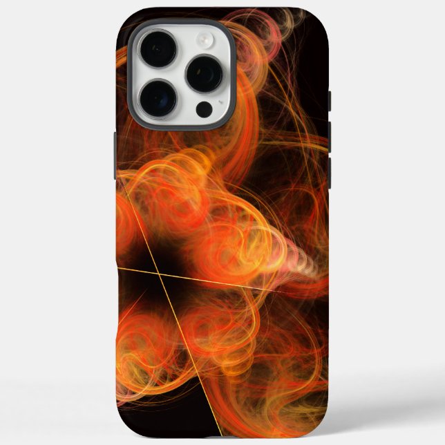 Funda iPhone 16 Pro Max relámpagos arte abstracto (Reverso)