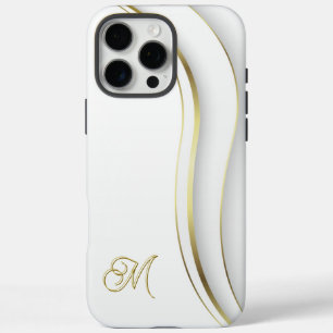 Funda iPhone 16 Pro Max Remolino Dorado Monograma
