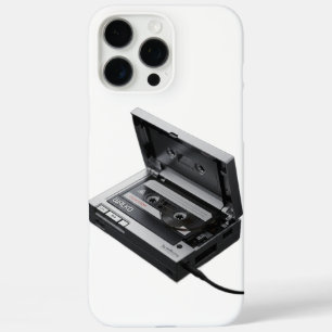 Funda iPhone 16 Pro Max Reproductor de Walkman retro con cinta cassette