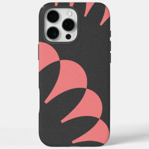 Funda iPhone 16 Pro Max Resumen artístico rosa y negro