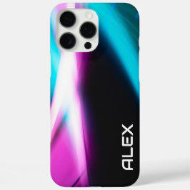 Funda iPhone 16 Pro Max Resumen del estuche para iPhone dinámico de cian,