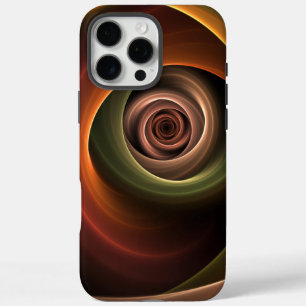Funda iPhone 16 Pro Max Resumen espiral 3D Colores cálidos Arte fractal mo