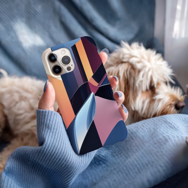 Funda iPhone 16 Pro Max Resumen moderno 3D Azul y Engranaje metálico (Subido por el creador)