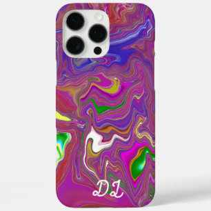 Funda iPhone 16 Pro Max Resumen único Pintura de aceite líquido marcado