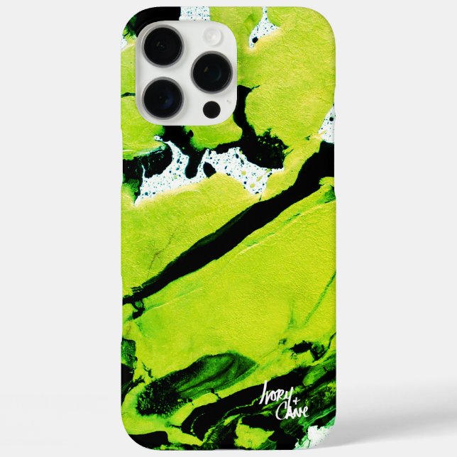 Funda iPhone 16 Pro Max Resumen verde y negro de SPWW Keylime n' Slime (Reverso )