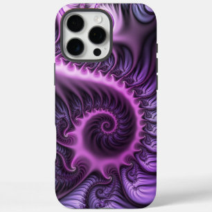 Funda iPhone 16 Pro Max Resumen Vivid Guay Pink Purple Fractal Art Spiral