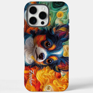 Funda iPhone 16 Pro Max Retrato colorido de Chihuahua