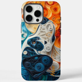 Funda iPhone 16 Pro Max Retrato dálmata colorido