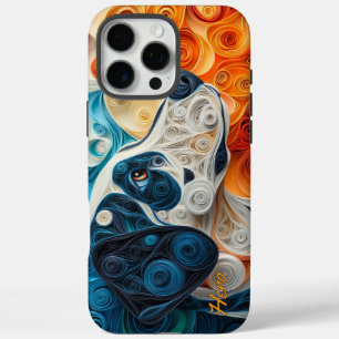 Funda iPhone 16 Pro Max Retrato dálmata colorido