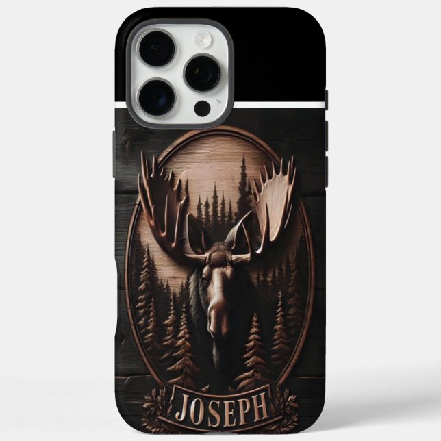 Funda iPhone 16 Pro Max Retrato móvil tallado (Reverso)