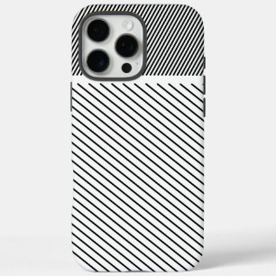 Funda iPhone 16 Pro Max Ritmo diagonal en blanco y negro