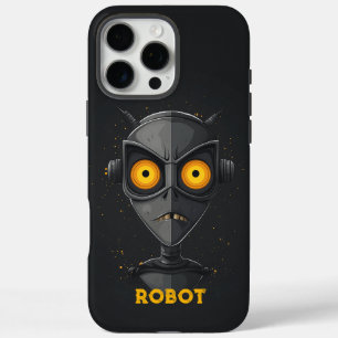 Funda iPhone 16 Pro Max Robot negro enojado