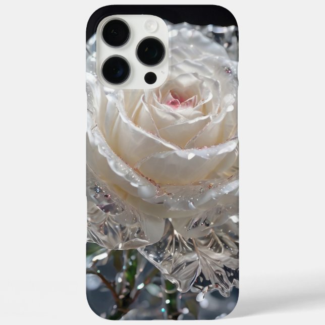 Funda iPhone 16 Pro Max Rosa de cristal de vidrio (Reverso )