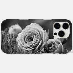 Funda iPhone 16 Pro Max Rosas en blanco y negro