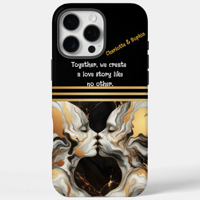 Funda iPhone 16 Pro Max Rostros en armonía. (Reverso)