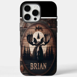 Funda iPhone 16 Pro Max Rótulo de Madera de Moose de Brian