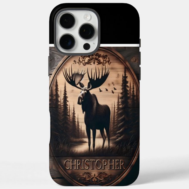 Funda iPhone 16 Pro Max Rótulo Moose Wood (Reverso)