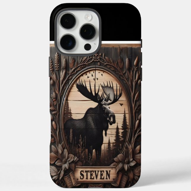 Funda iPhone 16 Pro Max Rótulo móvil tallado (Reverso)