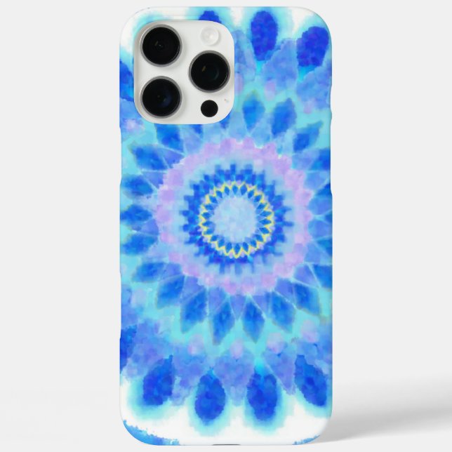 Funda iPhone 16 Pro Max Rueda de Agua Azul (Reverso )
