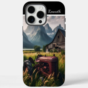 Funda iPhone 16 Pro Max Rusty Tractor en el Valle de las Montañas