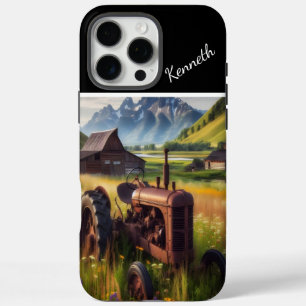 Funda iPhone 16 Pro Max Rusty Tractor en el Valle de las Montañas