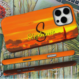 Funda iPhone 16 Pro Max Sailboat Sunset 1300