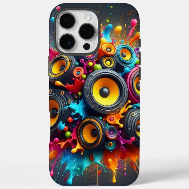 Funda iPhone 16 Pro Max Salpicadura de altavoces (Reverso)