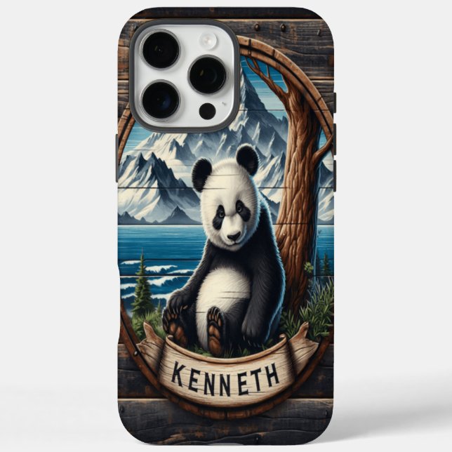 Funda iPhone 16 Pro Max Santuario oculto de Panda: satisfacción con el bam (Reverso)