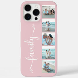 Funda iPhone 16 Pro Max Script Familia Foto Rosa Rubor
