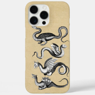 Funda iPhone 16 Pro Max Sepia de cuatro dragones