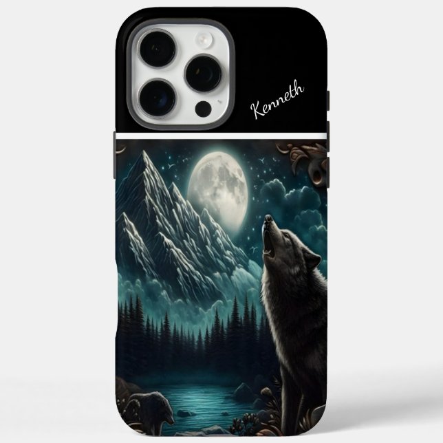 Funda iPhone 16 Pro Max Serenade de Wolf's Moonlight (Reverso)