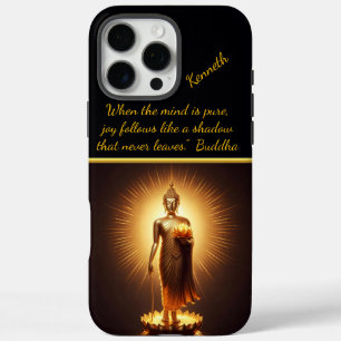 Funda iPhone 16 Pro Max Serene la sabiduría del Buda de Oro,