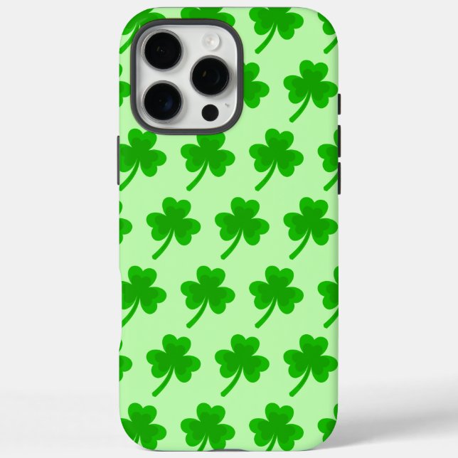 Funda iPhone 16 Pro Max Shamrock Irish Three Leaf Clover (Reverso)